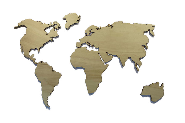 RyNy-Design ⎮ Carte du monde en bois de peuplier